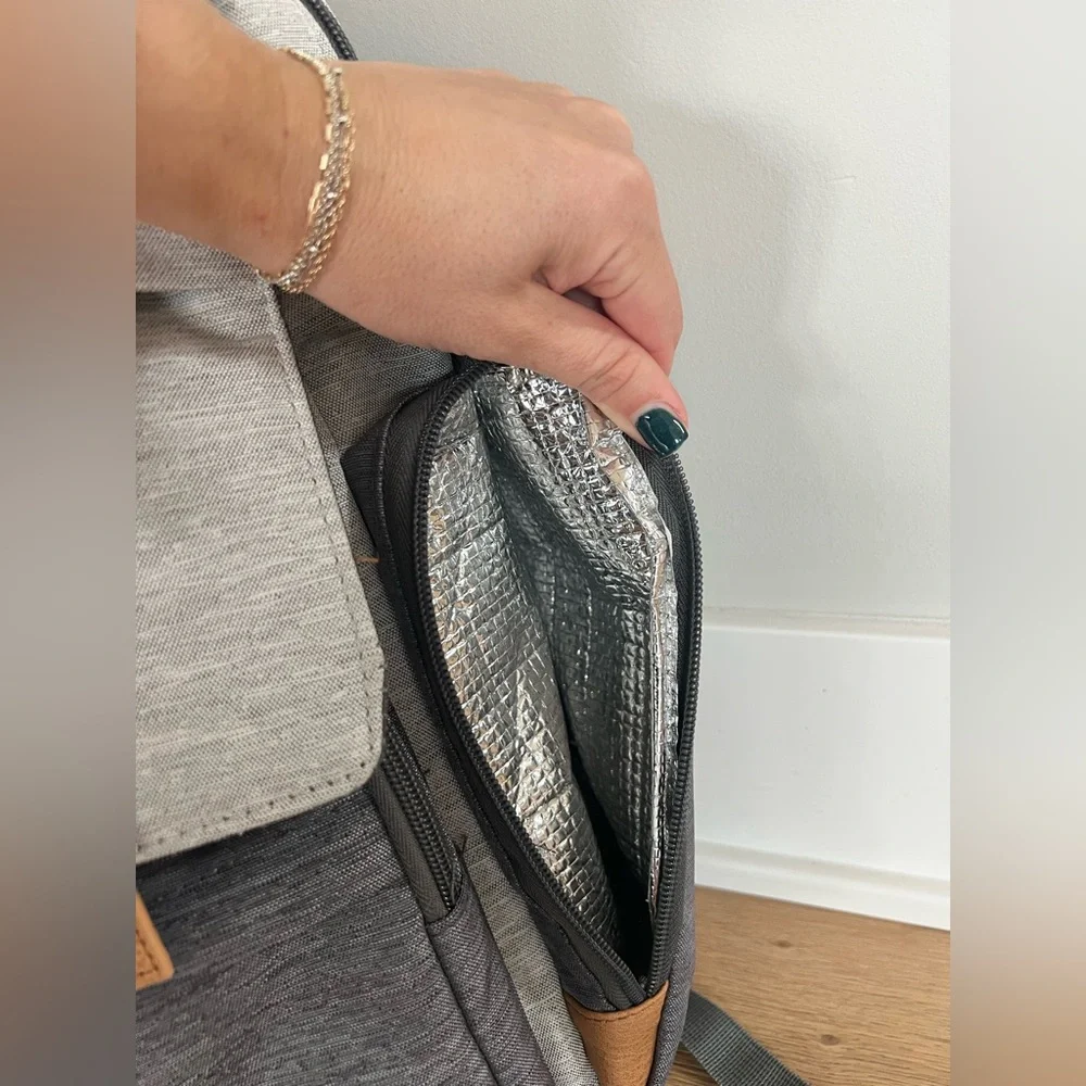 Eddie Bauer Two-Tone Gray Baby Bag Backpack